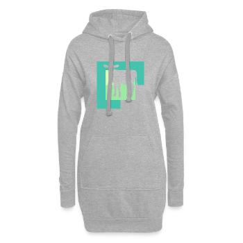 Vegan Fleisch Gesund - Hoodie-Kleid - Grau meliert - Vorne