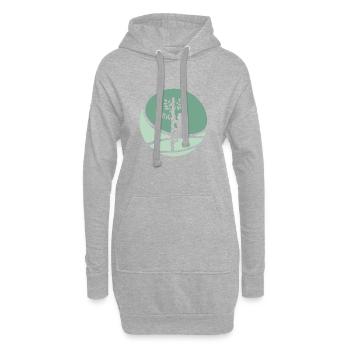 Grimpeur Singe grimpant - Sweat-shirt à capuche long Femme - gris chiné - Devant
