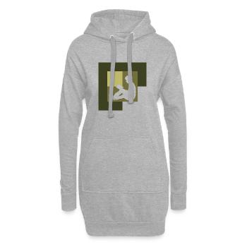 Le rat de bibliothèque : roman éducatif - Sweat-shirt à capuche long Femme - gris chiné - Devant
