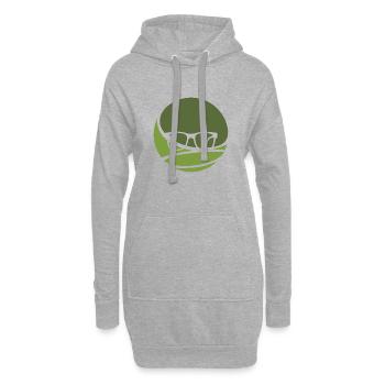 Literatur Autor Leseratte - Hoodie-Kleid - Grau meliert - Vorne