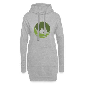 Moissonneuse-batteuse agricole - Sweat-shirt à capuche long Femme - gris chiné - Devant