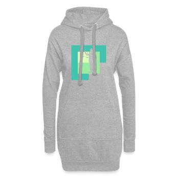 Recht Absatz - Hoodie-Kleid - Grau meliert - Vorne