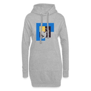 Faul Entspannen - Hoodie-Kleid - Grau meliert - Vorne