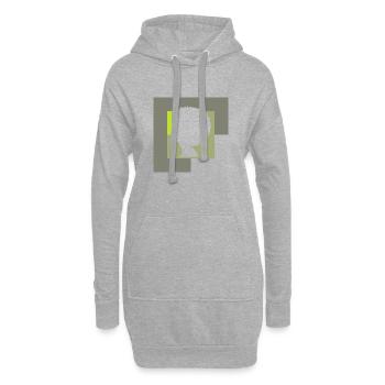 Soul Afro 70s - Hoodie-Kleid - Grau meliert - Vorne