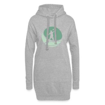 Sacs de jeu - Sweat-shirt à capuche long Femme - gris chiné - Devant