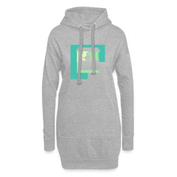 Imbiss Burger - Hoodie-Kleid - Grau meliert - Vorne