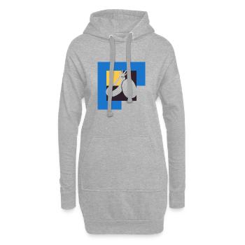 Veganerin Gesund Animal Rights - Hoodie-Kleid - Grau meliert - Vorne