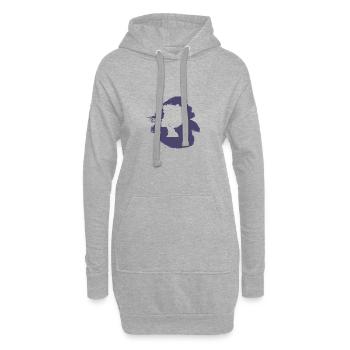 Groove 70s Funky - Hoodie-Kleid - Grau meliert - Vorne