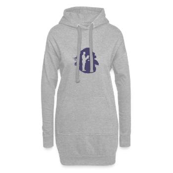 Recht Gericht - Hoodie-Kleid - Grau meliert - Vorne