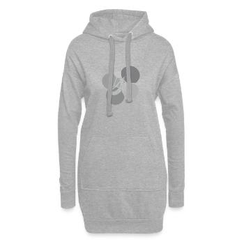 Vegan Veganer - Hoodie-Kleid - Grau meliert - Vorne