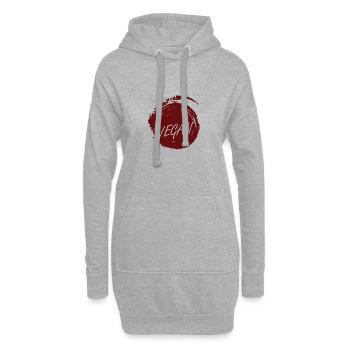 Veganerin Gesund - Hoodie-Kleid - Grau meliert - Vorne