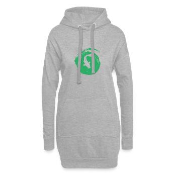 Pêche aux carpes koï - Sweat-shirt à capuche long Femme - gris chiné - Devant