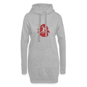 Jeu de règles Cornhole - Sweat-shirt à capuche long Femme - gris chiné - Devant