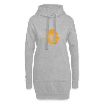Repos paresseux - Sweat-shirt à capuche long Femme - gris chiné - Devant