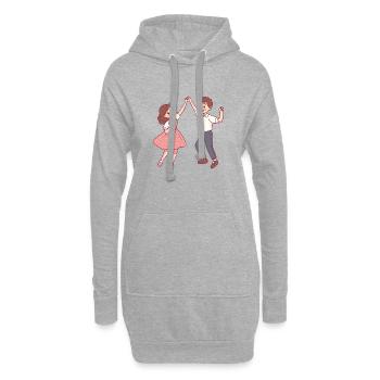 Tanzpaar Tango - Hoodie-Kleid - Grau meliert - Vorne