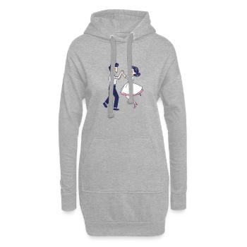 Tanzpaar Tanzen - Hoodie-Kleid - Grau meliert - Vorne
