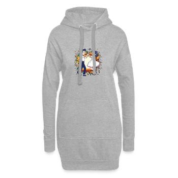 Tanzpaar Foxtrott Tänzer - Hoodie-Kleid - Grau meliert - Vorne