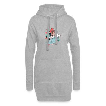 Surfer Hawaii - Hoodie-Kleid - Grau meliert - Vorne