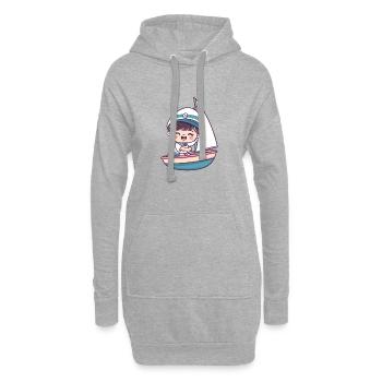 Sailing Sailing Ship - Hoodie Dress - heather grey - Front