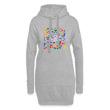 Flugzeug Fliegen - Hoodie-Kleid - Grau meliert - Vorne