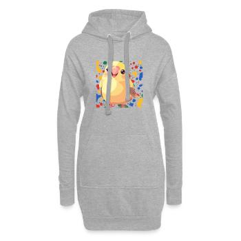 Budgie Sparrow - Hoodie Dress - heather grey - Front