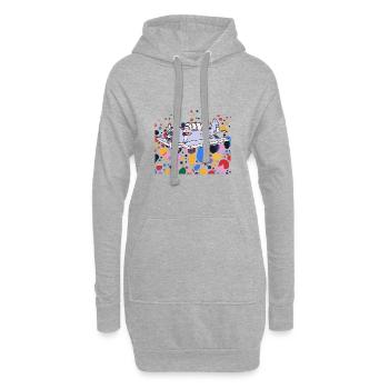 Flugzeug Fliegen Pilot - Hoodie-Kleid - Grau meliert - Vorne