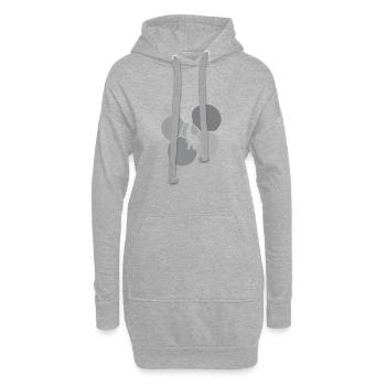 Dinosaurs Museum Reptil - Hoodie-Kleid - Grau meliert - Vorne