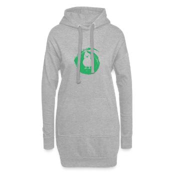 Poulailler poussins de volaille - Sweat-shirt à capuche long Femme - gris chiné - Devant