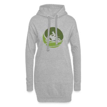Motorrad Dirt Bike - Hoodie-Kleid - Grau meliert - Vorne