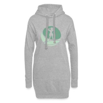 Musculation bodybuilders - Sweat-shirt à capuche long Femme - gris chiné - Devant