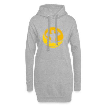 Bodybuilding Muskel Gewichte - Hoodie-Kleid - Grau meliert - Vorne