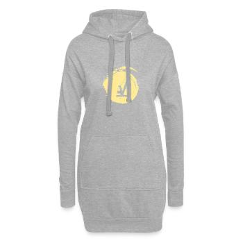 Kran Hausbau - Hoodie-Kleid - Grau meliert - Vorne