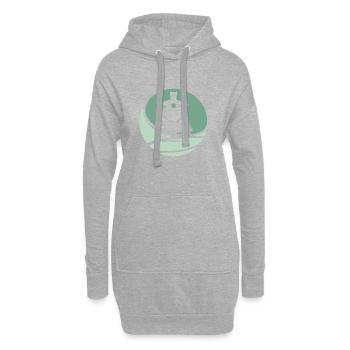 Eisenbahn Bahn - Hoodie-Kleid - Grau meliert - Vorne