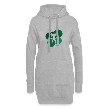 Wrestler Kämpfer - Hoodie-Kleid - Grau meliert - Vorne