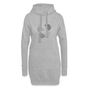 Canard à bec - Sweat-shirt à capuche long Femme - gris chiné - Devant