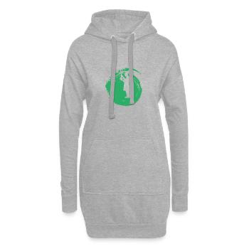 Nerd de la chimie - Sweat-shirt à capuche long Femme - gris chiné - Devant