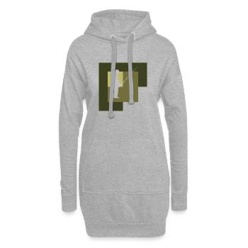 Fischer Angelrute Angelhaken - Hoodie-Kleid - Grau meliert - Vorne