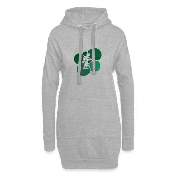 Feuerwehrfrau Blaulicht - Hoodie-Kleid - Grau meliert - Vorne
