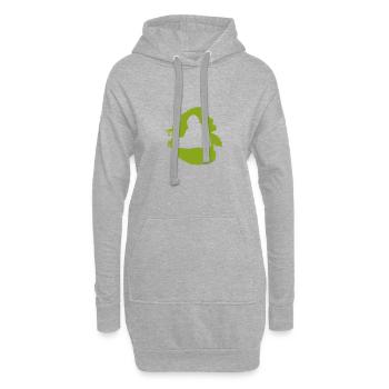 Informatik Hacken - Hoodie-Kleid - Grau meliert - Vorne