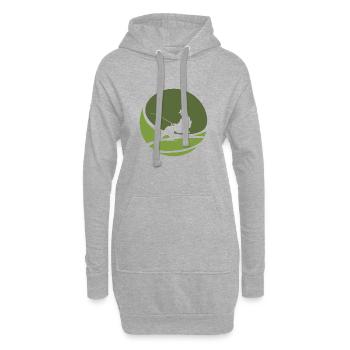 Pêcheur Pêche - Sweat-shirt à capuche long Femme - gris chiné - Devant