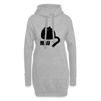 FLUFFY CAT MAU - Hoodie-Kleid - Grau meliert - Vorne