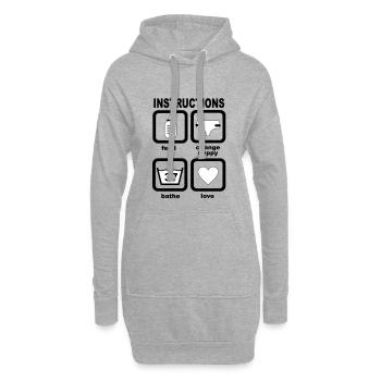 bébé - Sweat-shirt à capuche long Femme - gris chiné - Devant