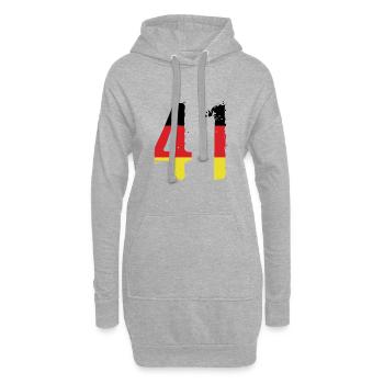 Maillot 41 Numéro Allemagne - Sweat-shirt à capuche long Femme - gris chiné - Devant