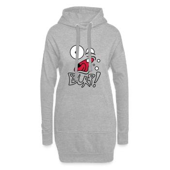 Burp! - Sweat-shirt à capuche long Femme - gris chiné - Devant