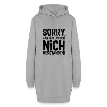SORRY, HAB DICH OPTISCH NICH VERSTANDEN! - Hoodie-Kleid - Grau meliert - Vorne