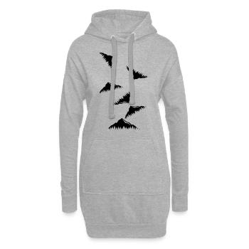 Berge Mountains icon - Hoodie-Kleid - Grau meliert - Vorne