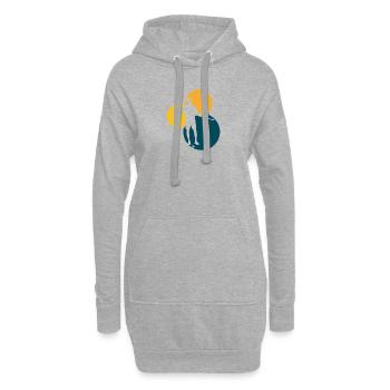 Feldhockey Indoor - Hoodie-Kleid - Grau meliert - Vorne