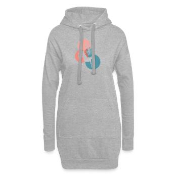 Vélo de montagne Downhiller - Sweat-shirt à capuche long Femme - gris chiné - Devant