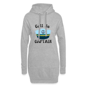 Appelez-moi le capitaine Kaptain Sea Ship - Sweat-shirt à capuche long Femme - gris chiné - Devant