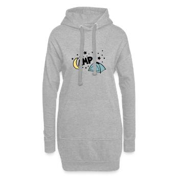 NACHTLAGER LAGER NACHT CAMPING STERNE ZELT MOTIV - Hoodie-Kleid - Grau meliert - Vorne